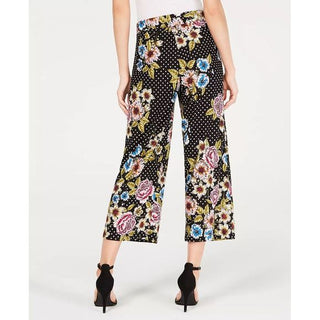 John Paul Richard Women's Printed Wide Leg Pants Black Size S