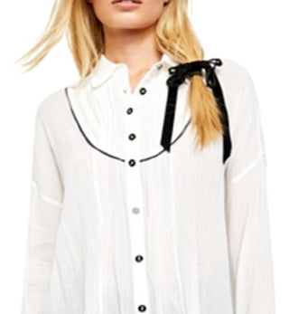 Free People Women's Amore Amore Piped Tunic Beige Size Small