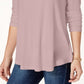 JM Collection Women's Turtleneck Top Pink Size S