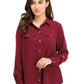 Charter Club Women's Two Pocket Shirt Red Size X-Large