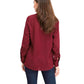 Charter Club Women's Two Pocket Shirt Red Size X-Large