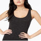 Maison Jules Women's Speckle Sleeveless Scoop Neck Top Black Size XS