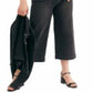Free People Women's Lace up Cropped Jeans Black Size 31