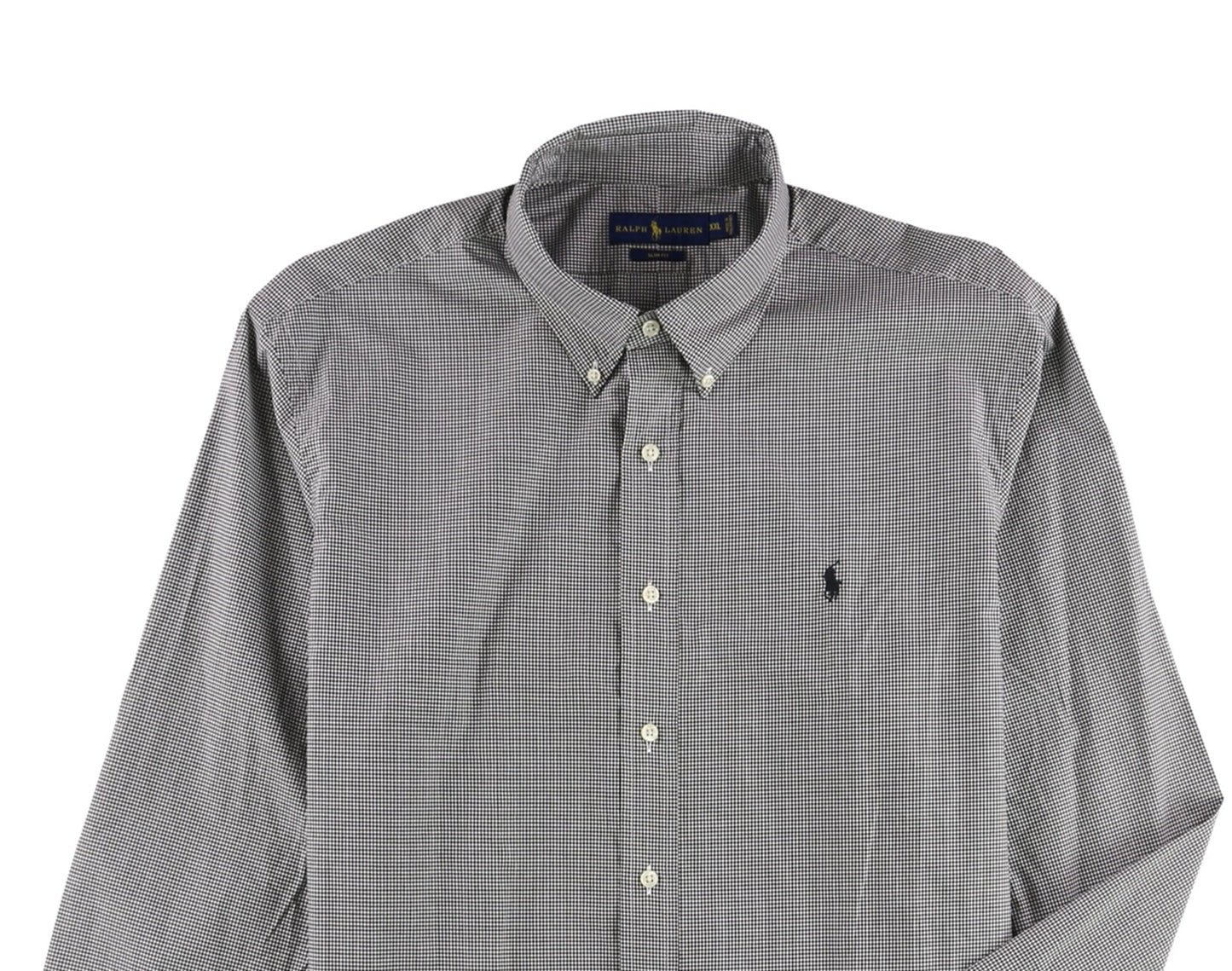 Ralph Lauren Men's Plaid Button up Shirt Black Size XXL