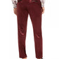 INC International Concepts Men's Flat Front Tapered Straight Fit Pants Red Size 36W