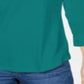 Karen Scott Women's Cotton Johnny Collar Utility Shirt Blue Size X-Large