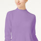 Karen Scott Women's Mock Neck Sweater Purple Size Petite L