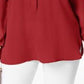 JM Collection Women's Pleated Back Blouse Red Size Petite S