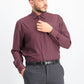 Society of Threads Men's Slim-Fit Non-Iron Performance Solid Dress Shirt  Burgundy  Size XL