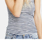 Free People Women's Striped Short Sleeve Crew Neck T-Shirt Blue Size X-Small