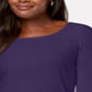 Karen Scott Women's Cotton Scoop Neck Top Purple Size Medium