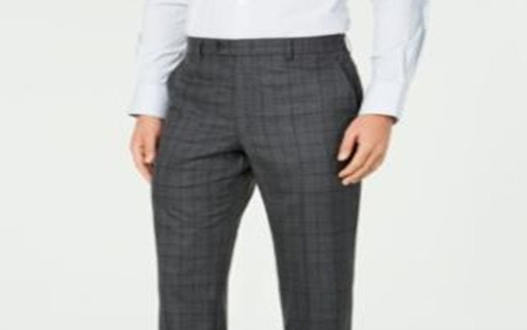 Ralph Lauren Men's Classic Fit UltraFlex Stretch Check Suit Separate Pants Gray Size 44X32