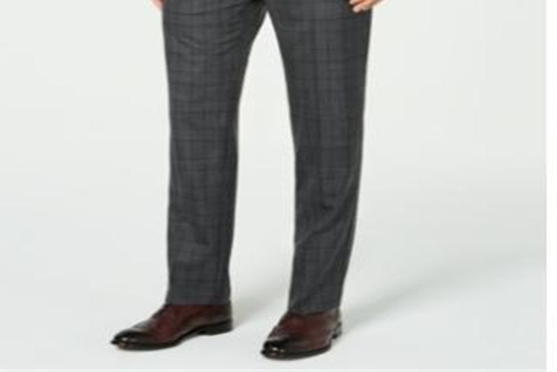 Ralph Lauren Men's Classic Fit UltraFlex Stretch Check Suit Separate Pants Gray Size 44X32