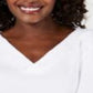 Karen Scott Women's Eyelet V Neck Cotton Top White Size Petite L