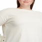 Ralph Lauren Women's Plus Button Trim Boatneck Shirt White Size 3XL