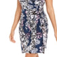 INC International Concepts Women's Floral Print Wrap Dress Navy  Floral  Size Petite XL