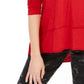 Style & Co Women's Cotton High-Low Top  Red Size XS
