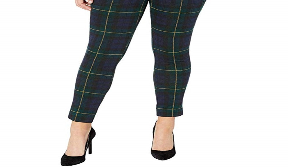 Ralph Lauren Women's Plus Plaid Jacquard Pants Black Size 2XL