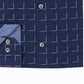 Quiksilver Men's Heritage Slim Fit Stitched Pattern Dress Shirt Blue Size 16.5x32-33