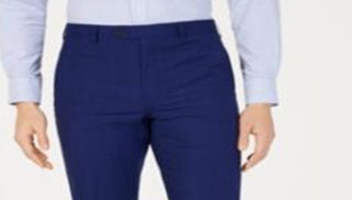 Ralph Lauren Men's Classic Fit UltraFlex Stretch Plaid Suit Pants Blue Size 32X32