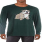 Club Room Men's Christmas Bulldog Graphic Holiday T-Shirt Green Size X-Large