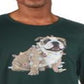 Club Room Men's Christmas Bulldog Graphic Holiday T-Shirt Green Size X-Large