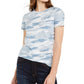 Lucky Brand Women's Camo Graphic T-Shirt Blue Size X-Small