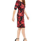 Connected Women's Petite Floral-Print Sarong Dress Red Size 8P