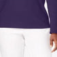 Karen Scott Women's Cotton Scoop Neck Top Purple Size Small