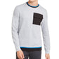 Alfani Men's Utility Pocket Crewneck Sweatshirt Gray Size Medium