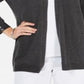 Karen Scott Women's Open Front Button Cuffed Cardigan Gray Size Medium