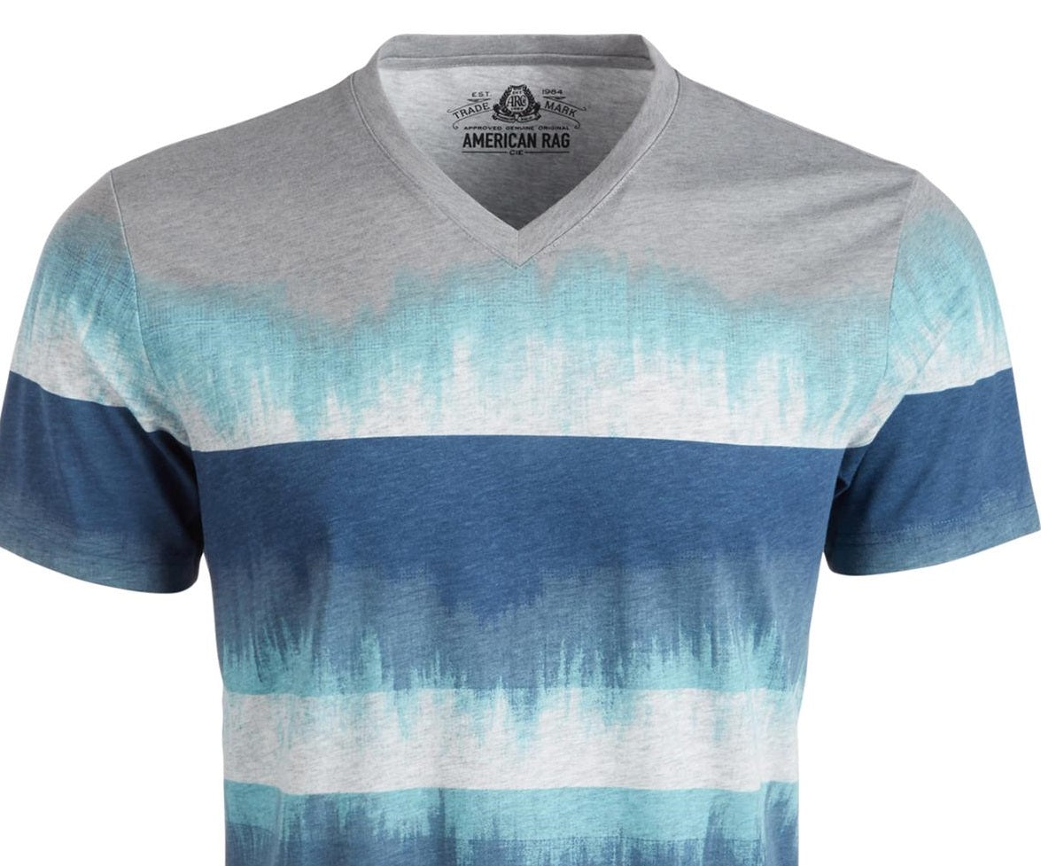 American Rag Men's Colorblocked Dip Dyed T-Shirt Blue Size XX-Large
