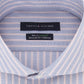 Tommy Hilfiger Men's Classic/Regular-Fit Non-Iron Thflex Stretch Stripe Dress Shirt Red Size 32-33