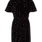 Calvin Klein Big Girls Velour Flutter-Sleeve Dress Black Size 12-14