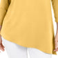 JM Collection Women's Asymmetrical Ring Tunic Yellow Size S