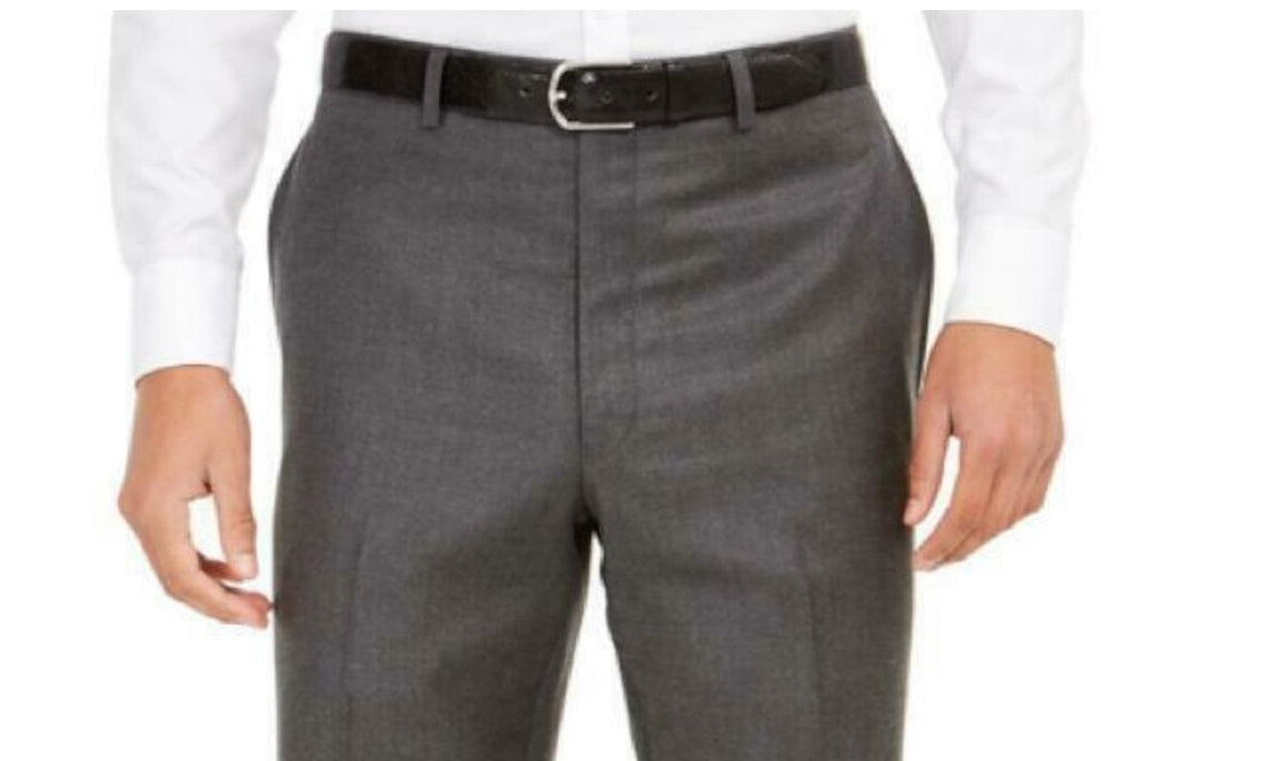 Ralph Lauren Men's Dress Pants Wool Blend Flannel Gray Size 40X30