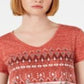 Style & Co Women's Graphic T-Shirt Copper  Size Petite XL