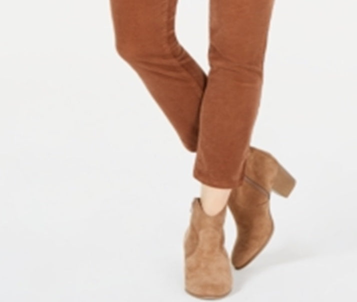 Style & Co Women's Tummy Control Corduroy Pants Brown Size 10