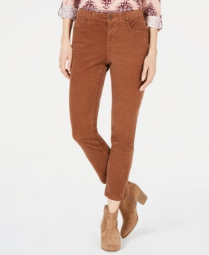 Style & Co Women's Tummy Control Corduroy Pants Brown Size 10