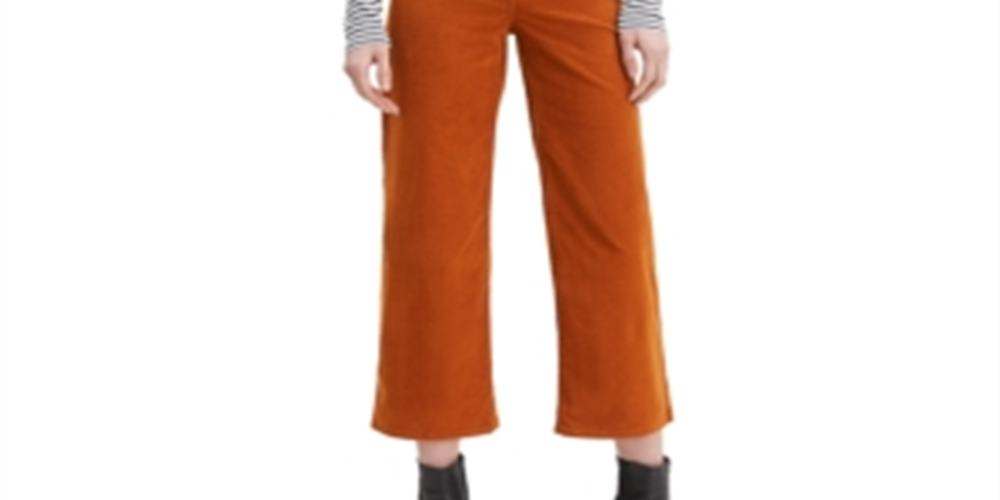 Levi's Womens Mile High Wide Leg Crop Caramel Cafe Luxe Cord Size 29