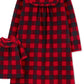 Carter's Little & Big Girl's 2 Pc Buffalo Check & Matching Doll Nightgown Red Size 2-3