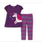 Kids Headquarters Girl's Tunic & Leggings Purple Size 3T