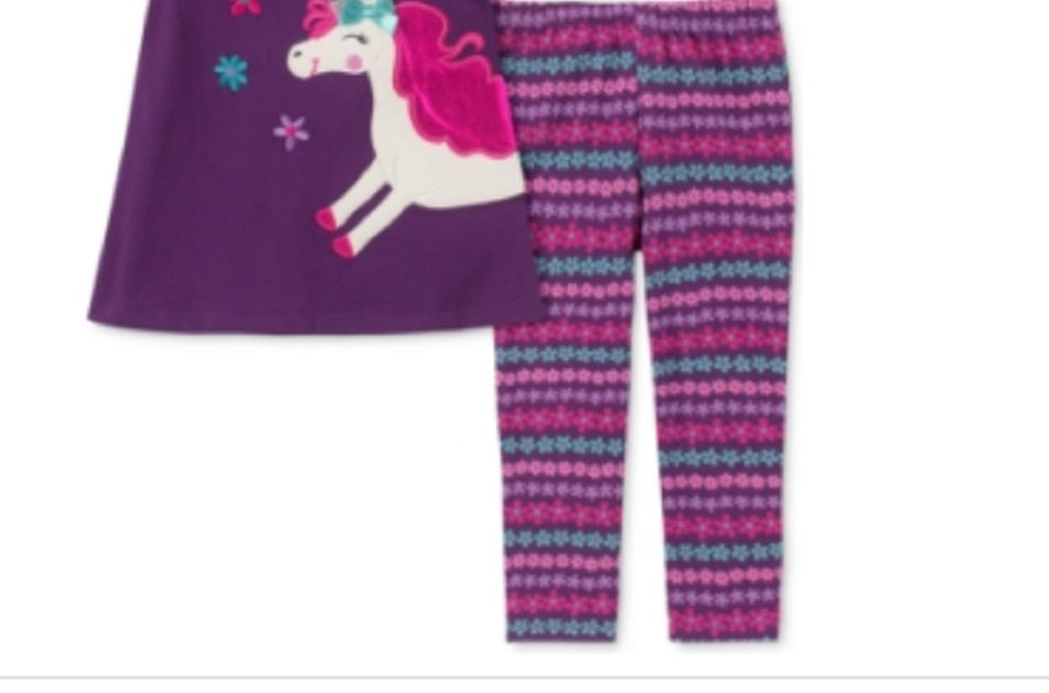 Kids Headquarters Girl's Tunic & Leggings Purple Size 3T