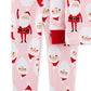 Carter's Baby Girls 2-Pc. Cotton Santa Pajamas Set Pink Size 24 Months