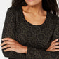 Karen Scott Women's Shimmer Medallion Top  Black Size Small