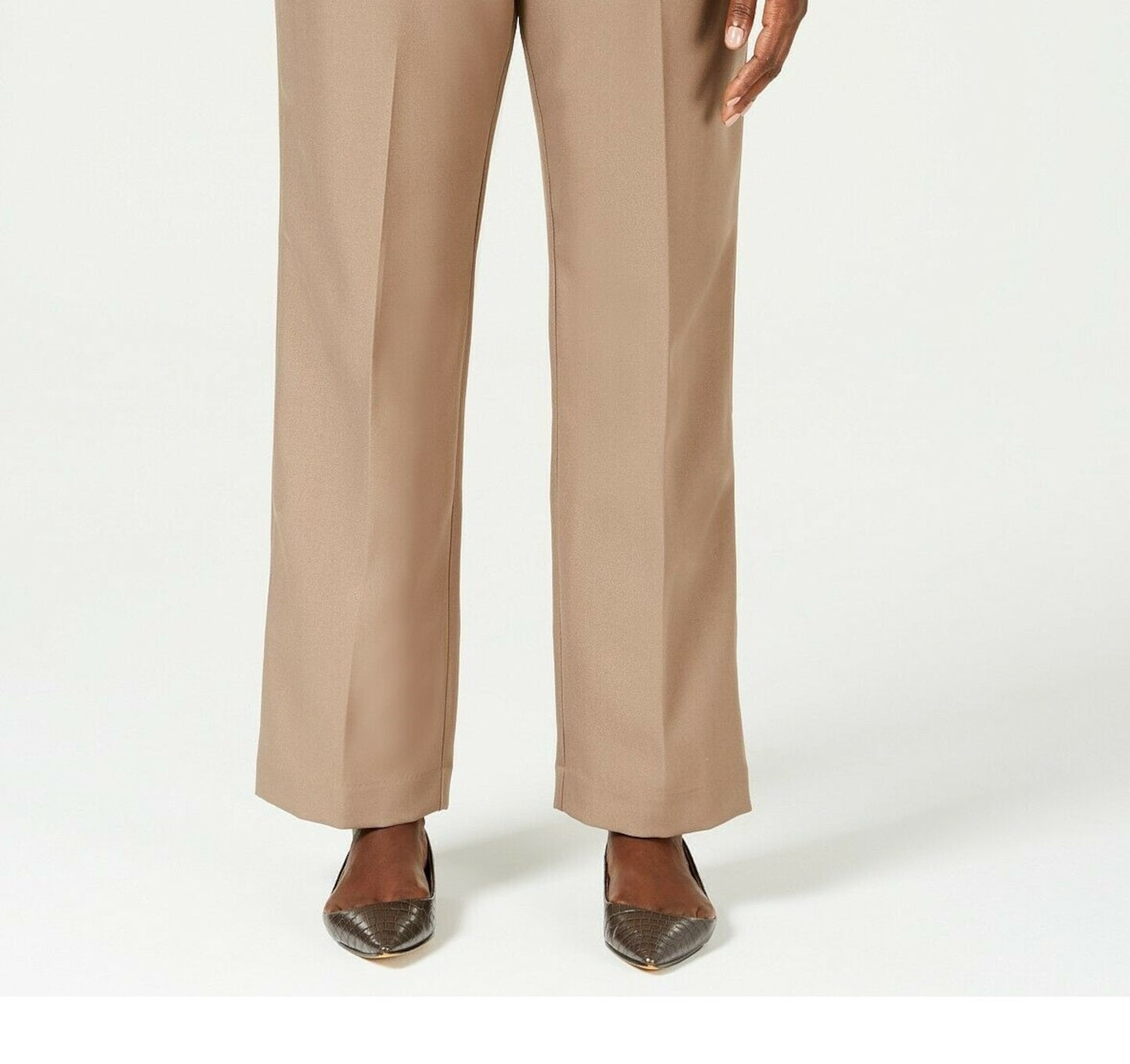 Karen Scott Women's Pull on Pants Brown Size Petite L