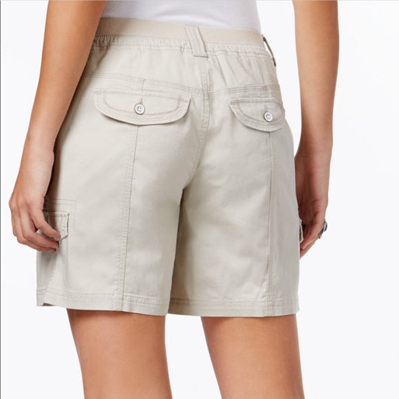 Style & Co Women's Cargo Shorts White Size 16