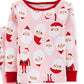 Carter's Girl's Sleep Bottoms Print Santa Pajama Pink Size 5T