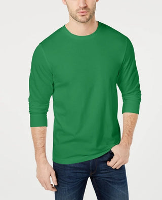 Club Room Men's Long Sleeve T-Shirt Green Size XX-Large