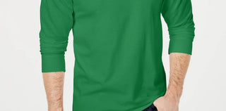 Club Room Men's Long Sleeve T-Shirt Green Size XX-Large